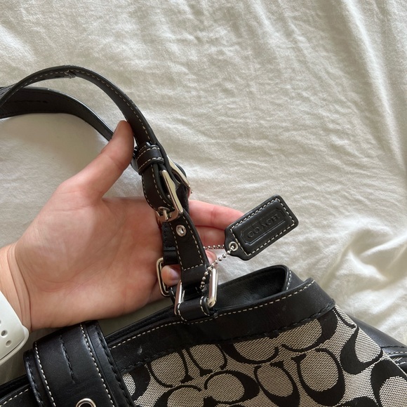 Black and Grey Coach Bag - Picture 9 of 13